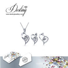 Destiny Jewellery Crystal From Swarovski Heart Crystal Jewellery Set